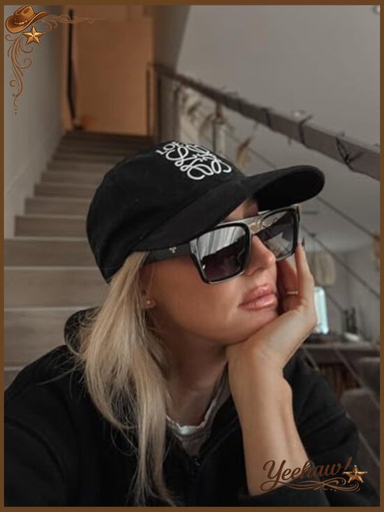 Oversized Square Flat Top Sunglasses Retro Trendy UV400 Protection Shades main image 4